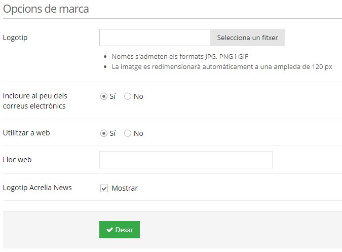 opcions de marca